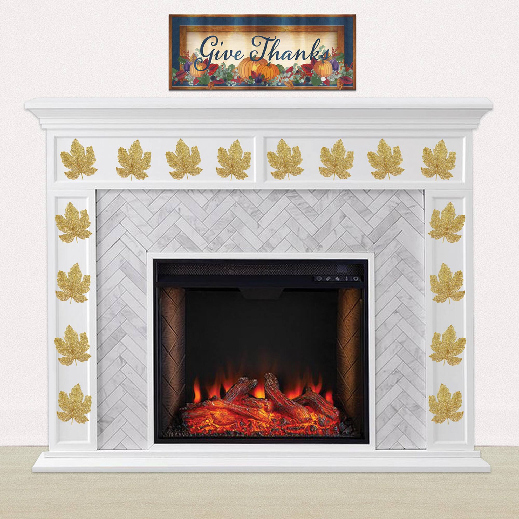 Beistle 7" Glittered Fall Leaves, 8ct.